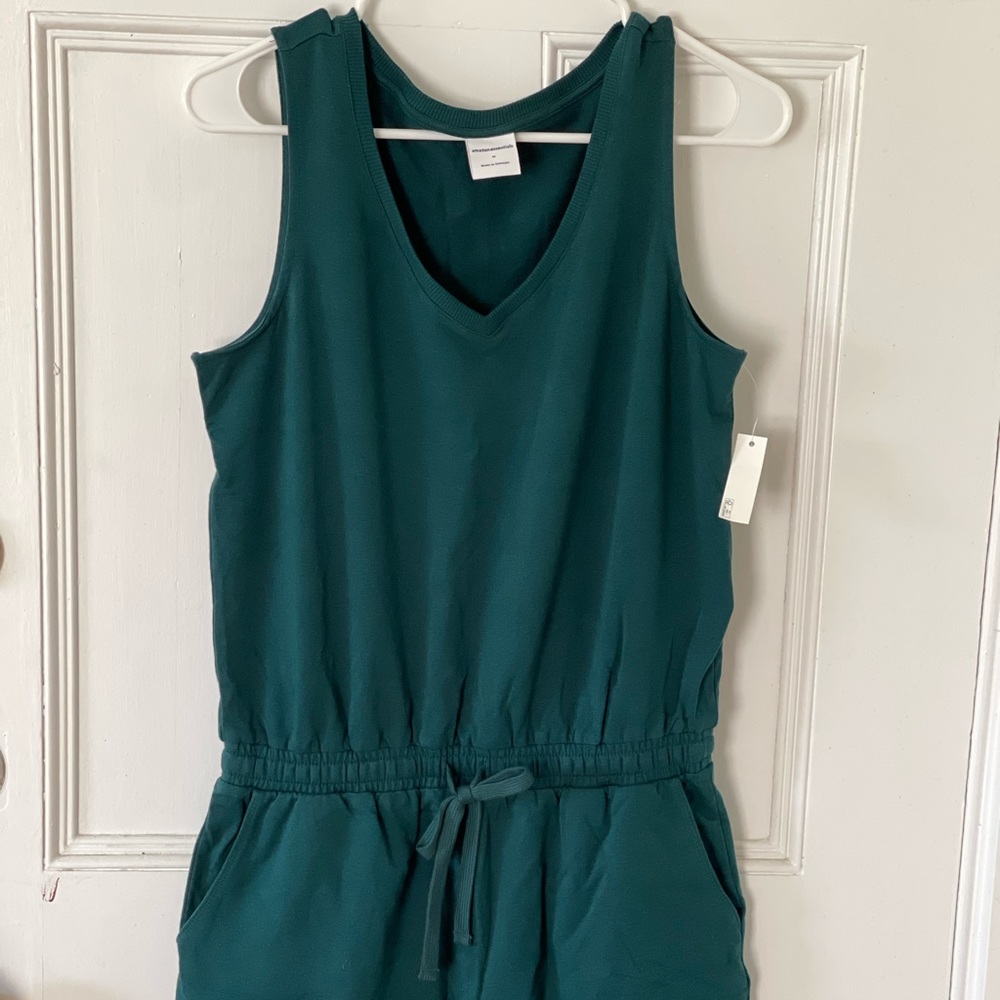 Amazon Essential Romper- emerald green